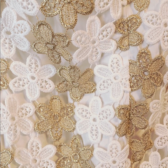 Lilly Pulitzer Gold and White Shift Dress - Picture 5 of 6